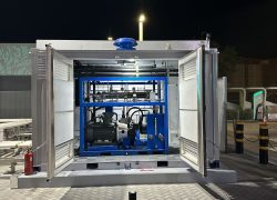 Internal machinery of a hydrogen refuelling station